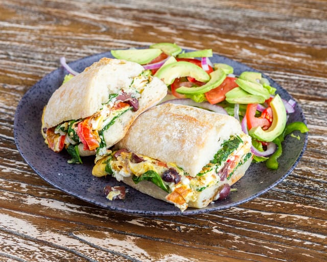 Greek Omelette Sammie.
