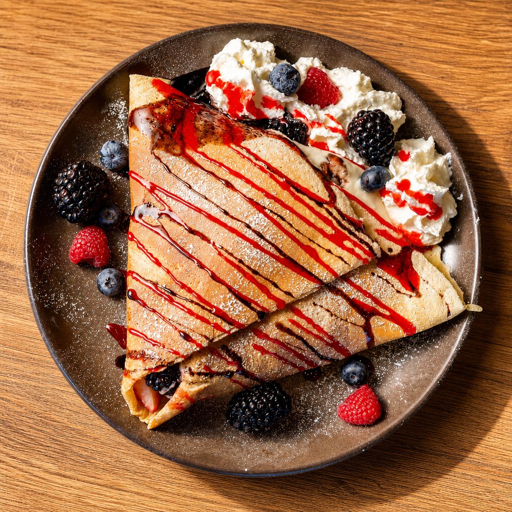 Mixed Berry Crêpe.