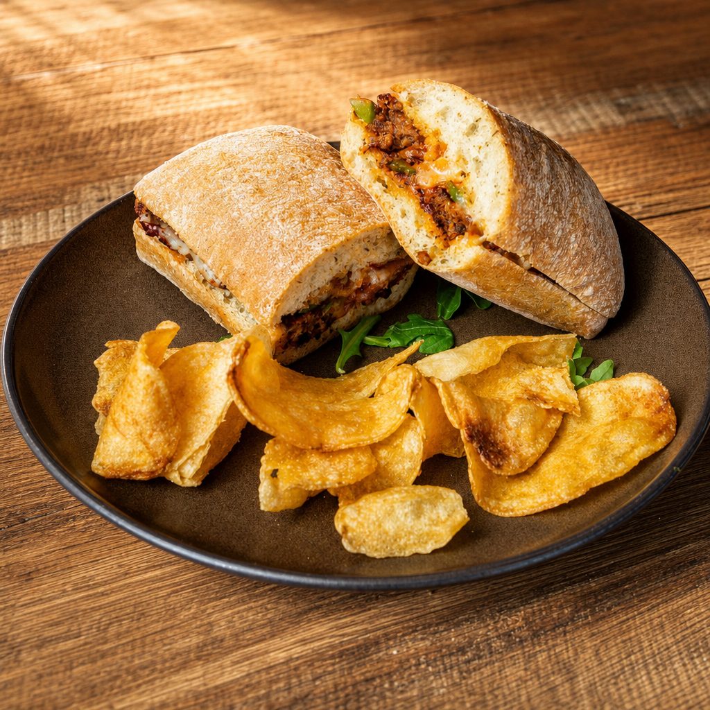 Italian Beef Sausage Sandwich.