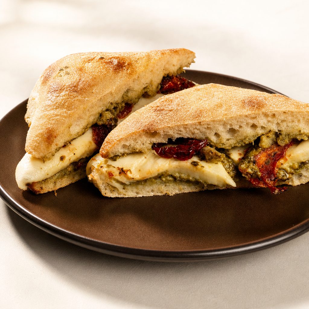 Toasted Caprese Sandwich.
